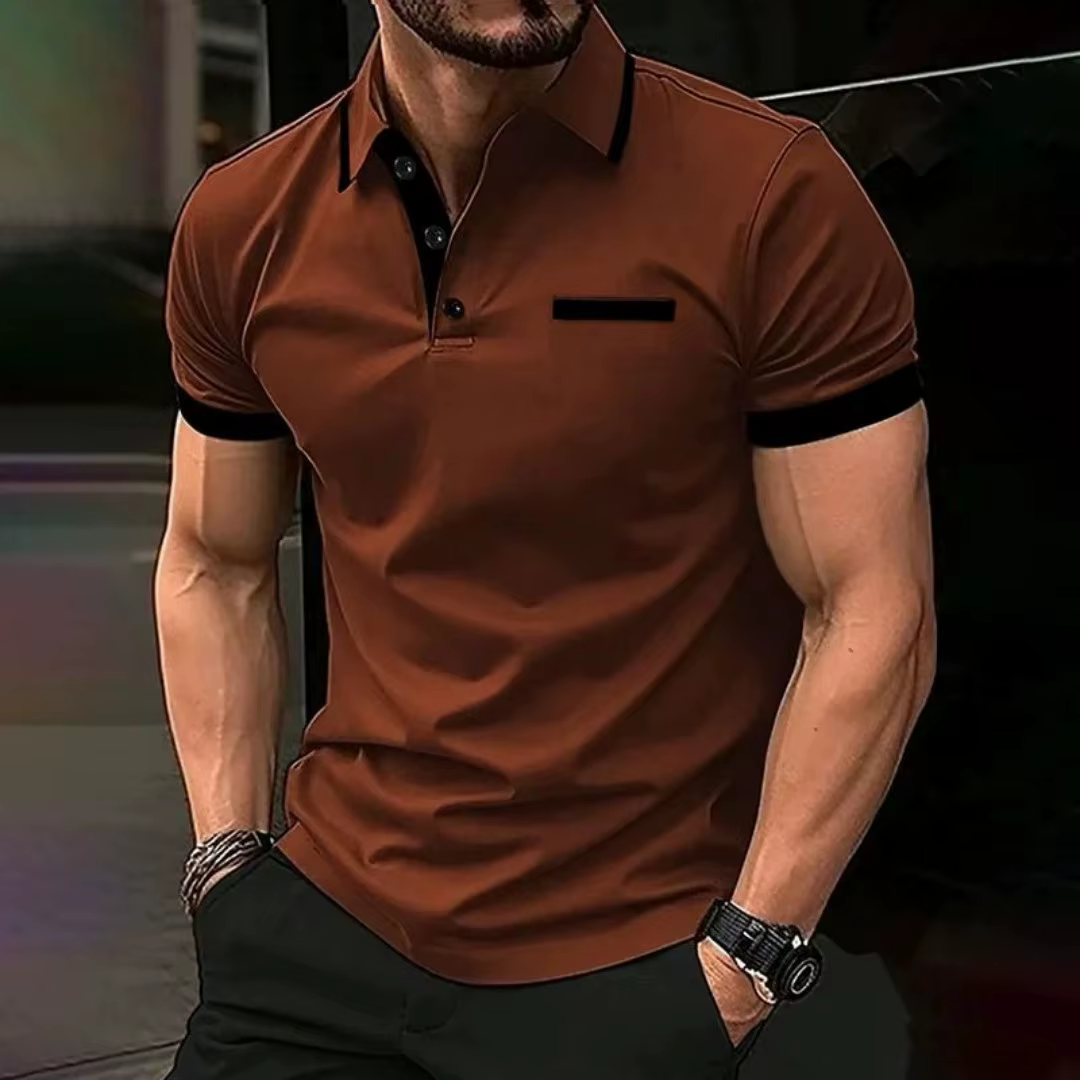 La nouvelle chemise POLO pour hommes d'été 2025 est un motif 3D décontracté