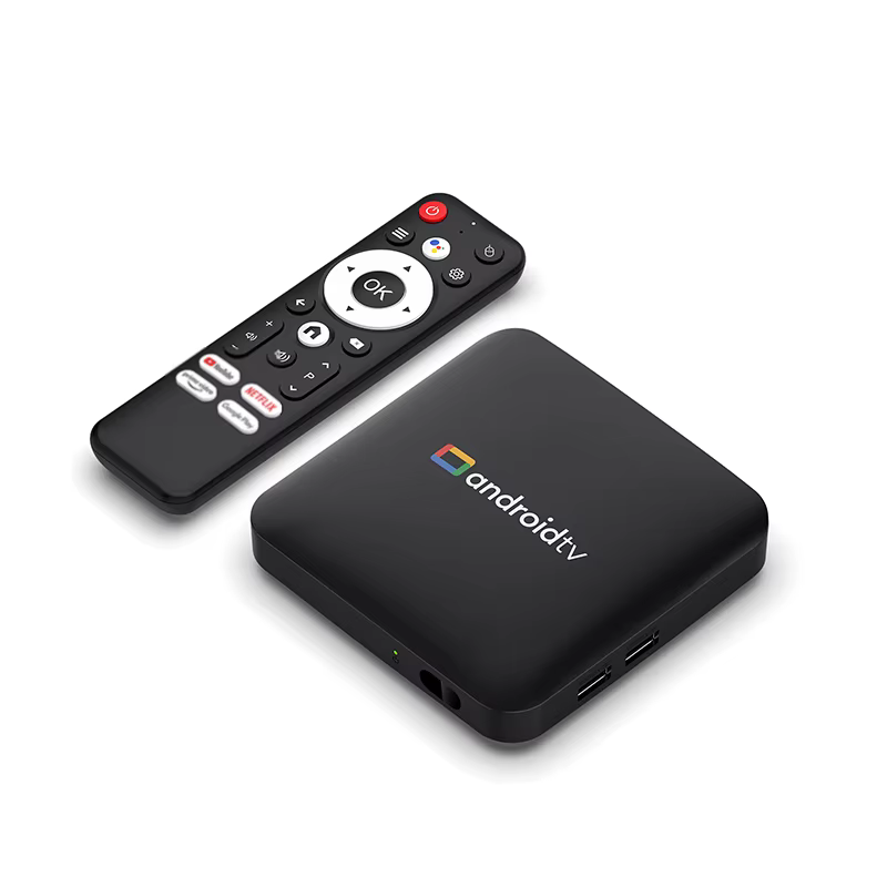 Décodeur TV Android 14 S905L3 H96 MAX 4K avec Wi-Fi 2.4G/5G et télécommande vocale, Lecteur multimédia intelligent pour la maison