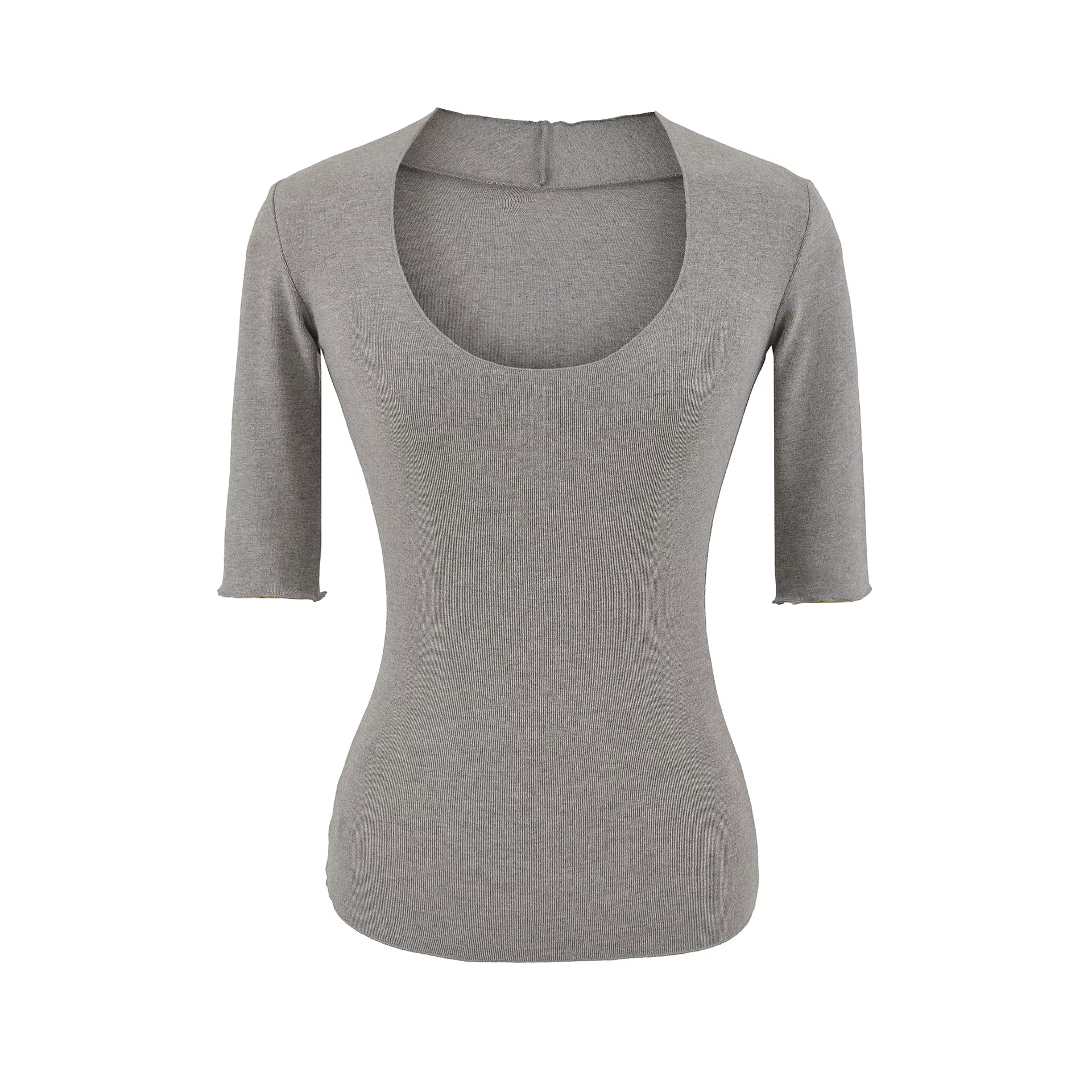 T-shirt à manches longues en coton et élasthanne pour femme