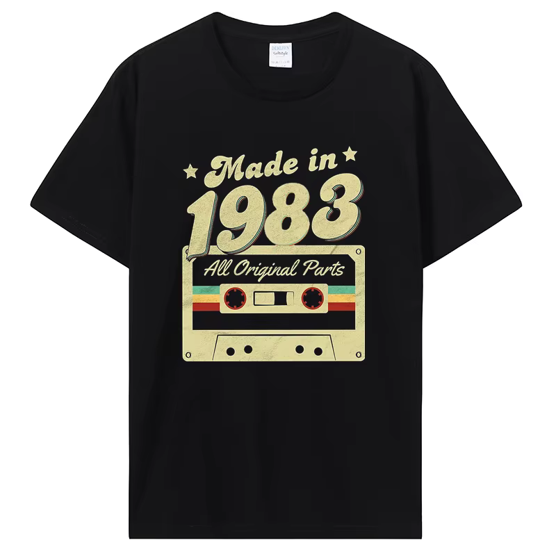 T-shirt graphique en coton pour hommes
