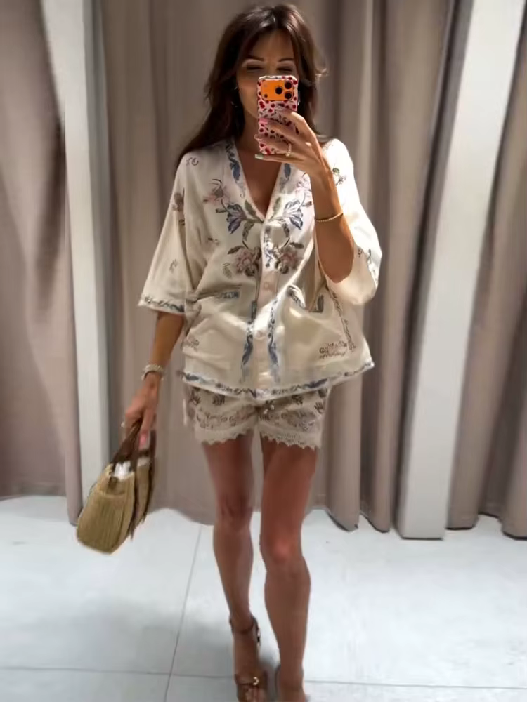 Chemise à carreaux gingham à manches longues boutonnée