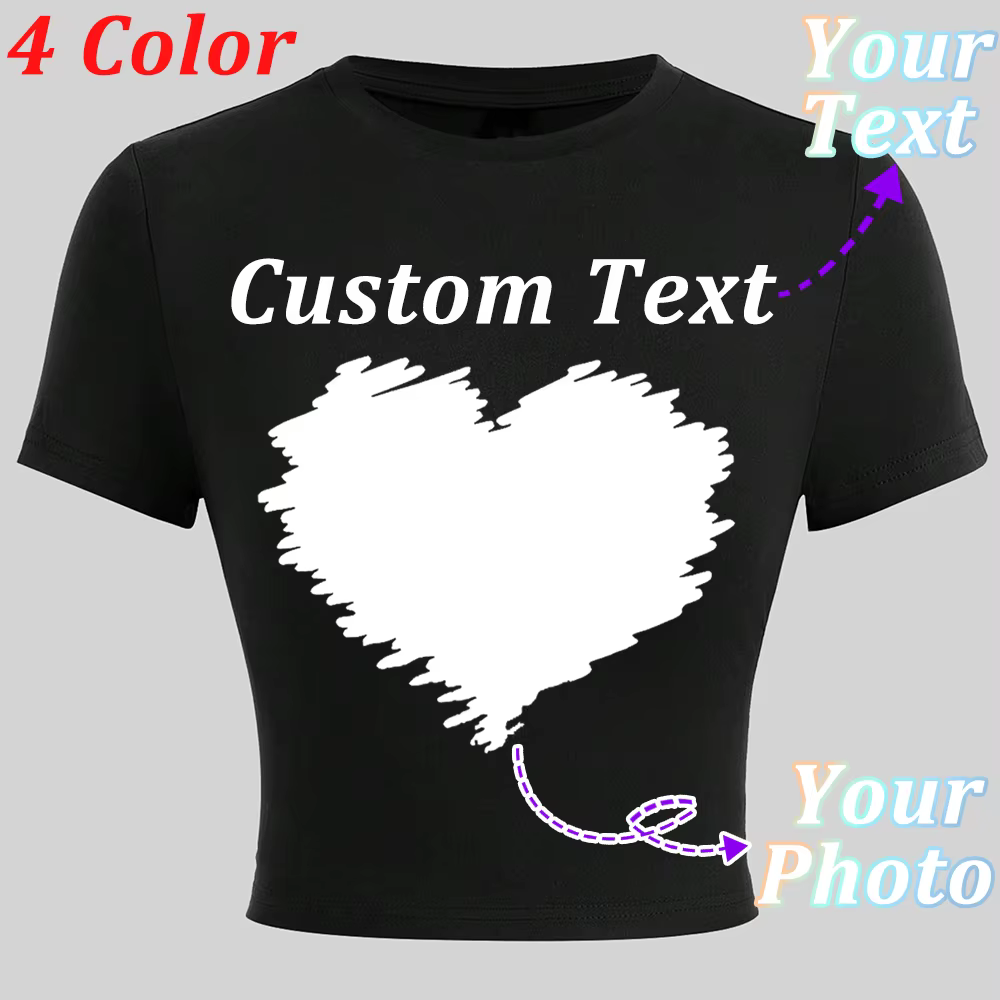 T-shirt personnalisé pour femme avec photo de couple ou de famille