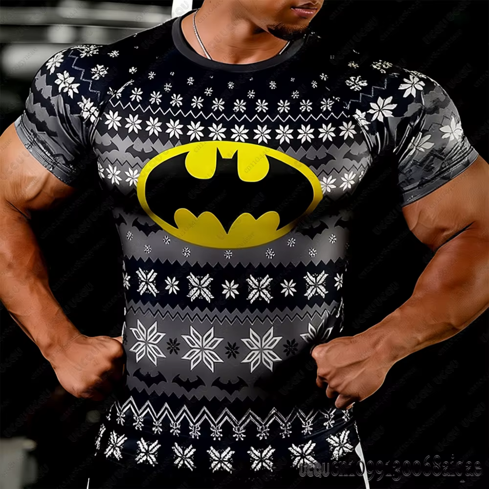 DC Comic Batman Series – t-shirts de fitness pour hommes