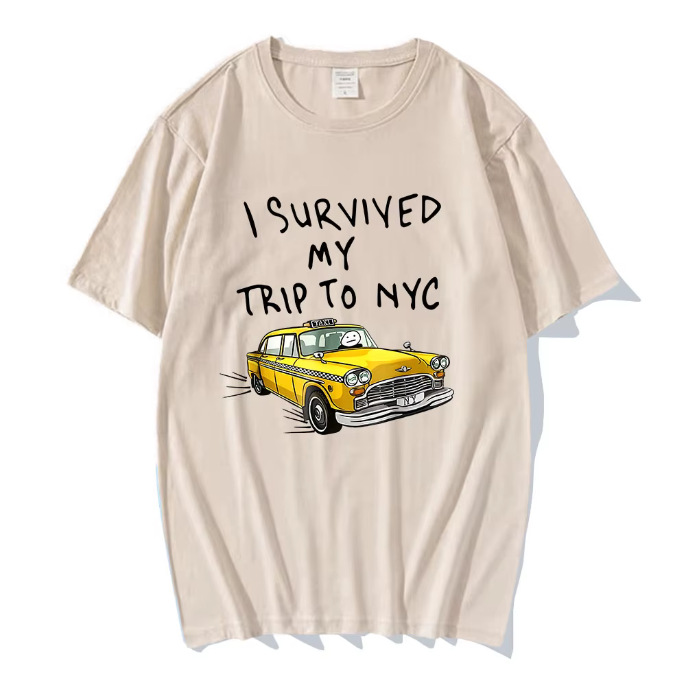 T-shirt en coton doux avec image de dessin animé de voiture drôle