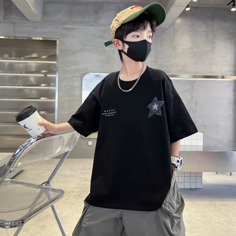 Été garçon vêtements de luxe T-shirt pour Tween enfant nouveau décontracté à manches courtes