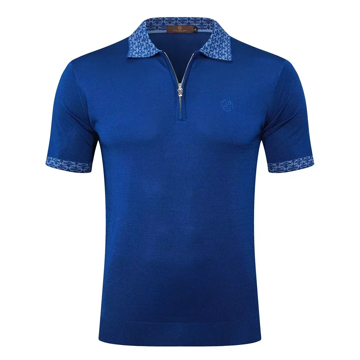 OECHSLI polo soie hommes 2025 nouveau droit respirant élastique à manches courtes mince fermeture éclair qualité grande taille M-5XL