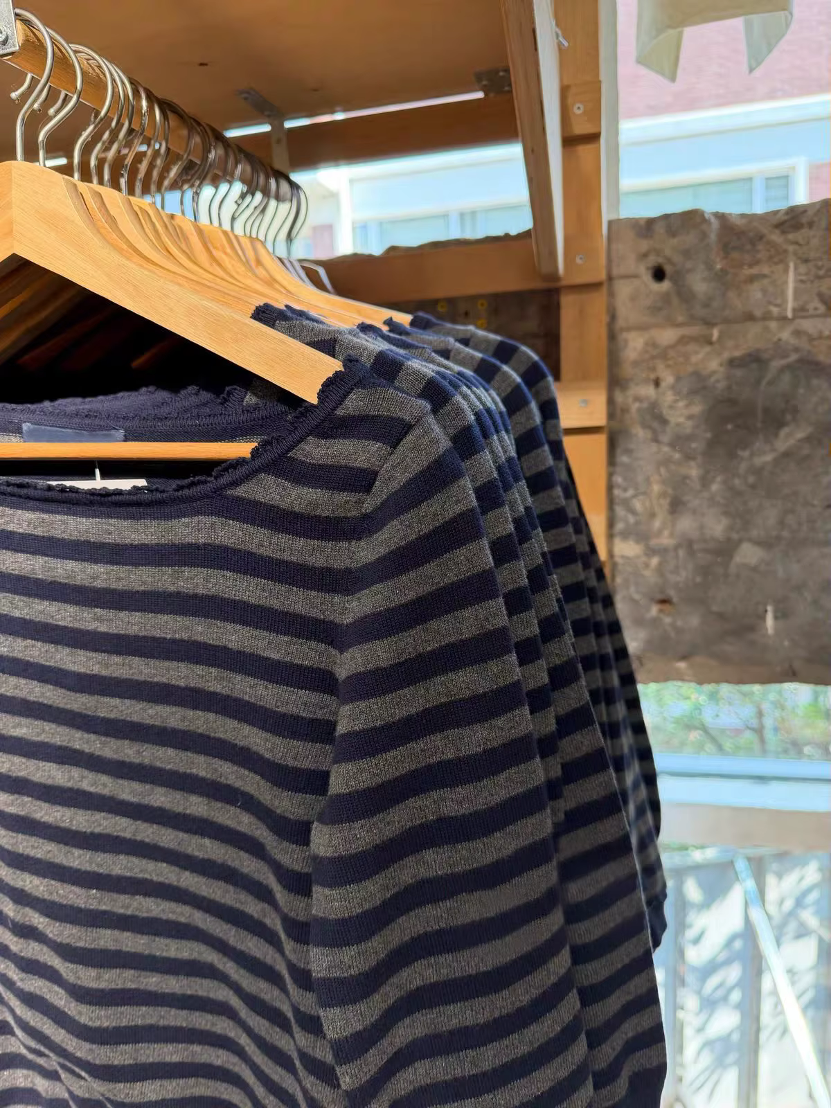 T-shirts rayés à manches trois quarts pour femme