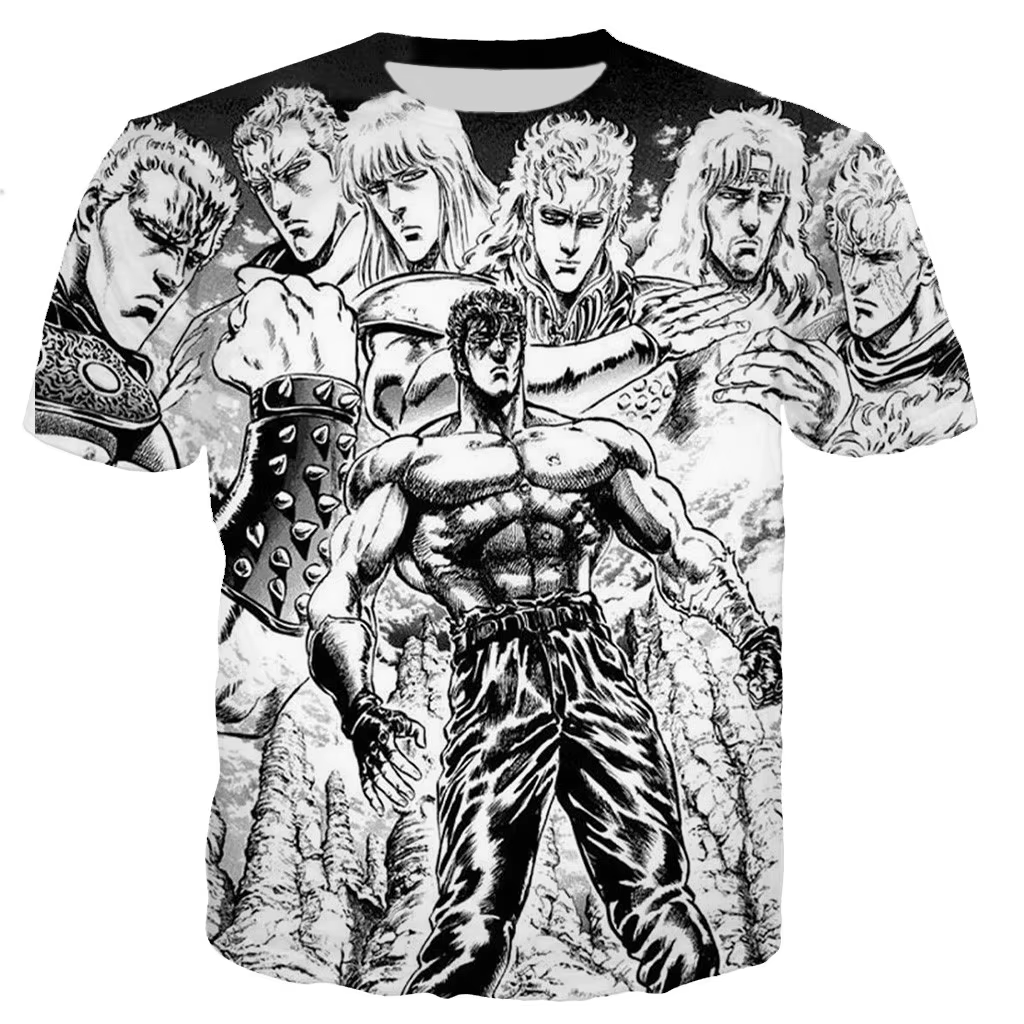 Poing de la étoile du nord Kenshiro hommes/femmes nouvelle mode Cool 3D imprimé T-shirts Style décontracté t-shirt haut livraison directe