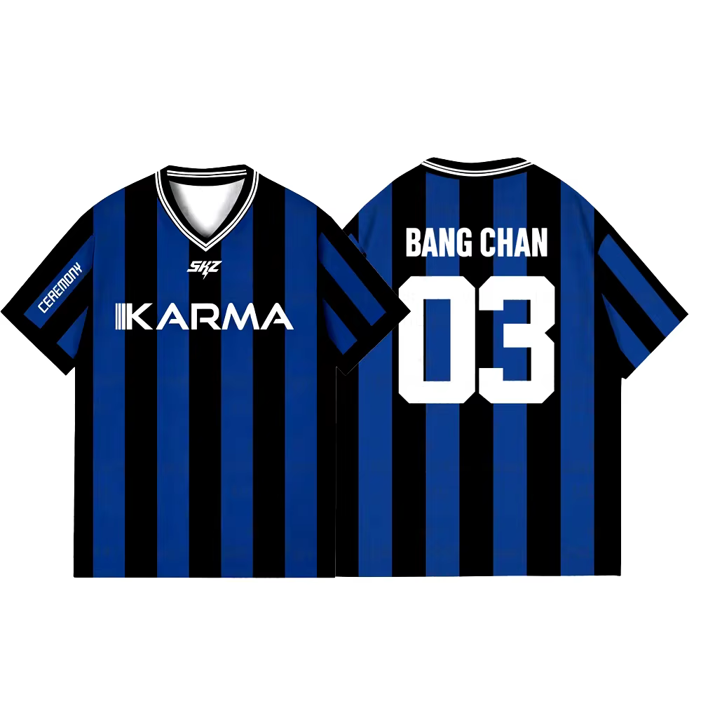2025 KPOP rester KARMA Album Fans chemises de soutien FELIX BANGCHAN HYUNJIN Streetwear vêtements amples T-shirt à