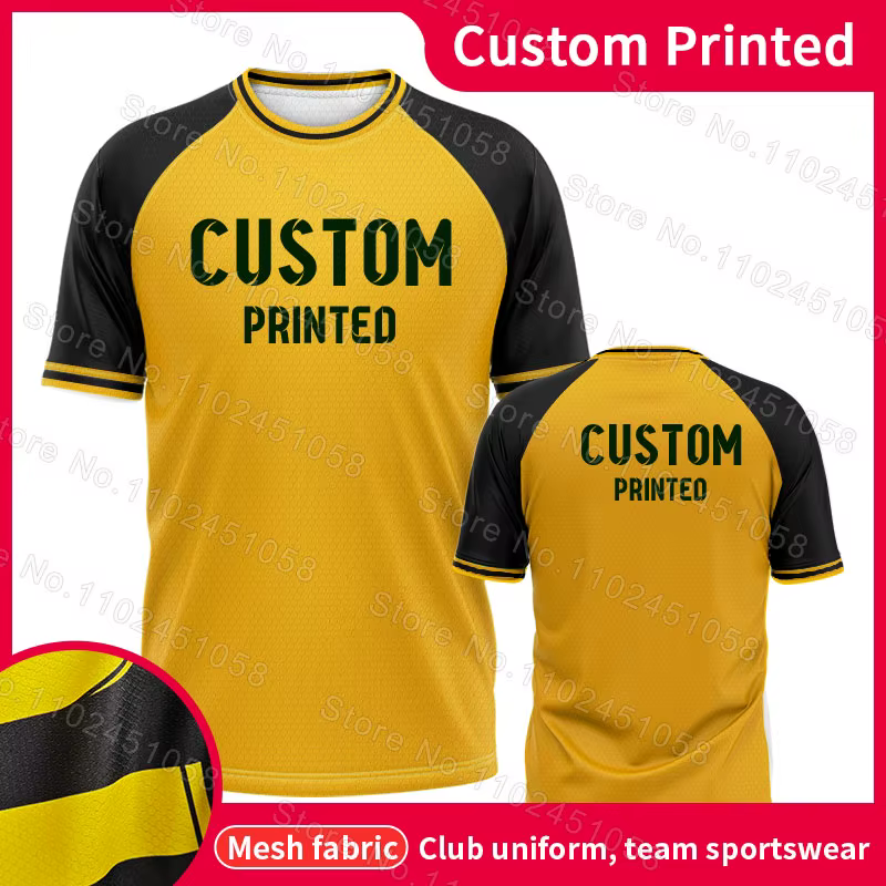 TESM T-Shirt personnalisé sport respirant maille à manches courtes Logo personnalisé extérieur décontracté publicité chemise groupe équipe cou chemise