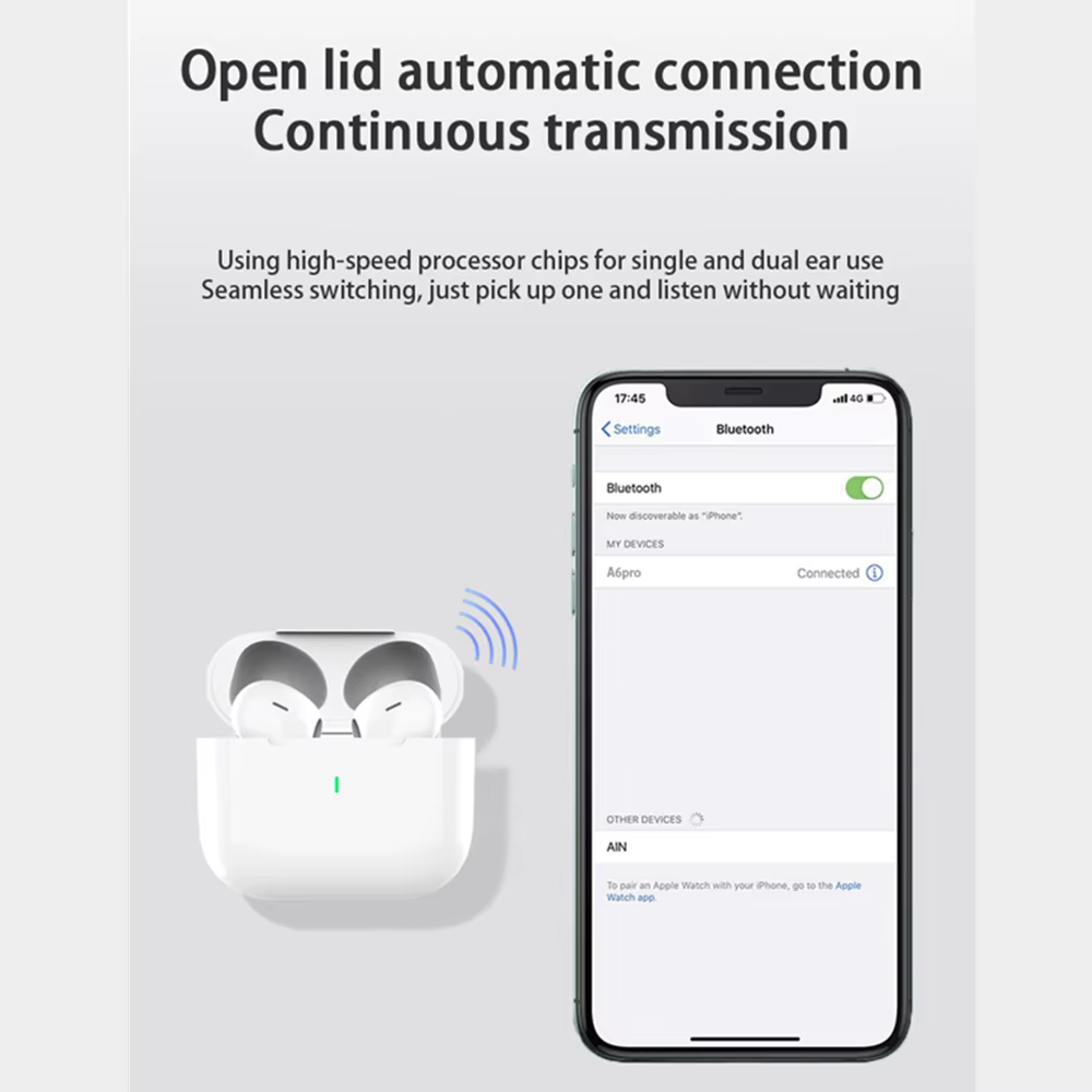 UEESFIT NOUVEAU Air Pro 6 Écouteurs sans fil Bluetooth