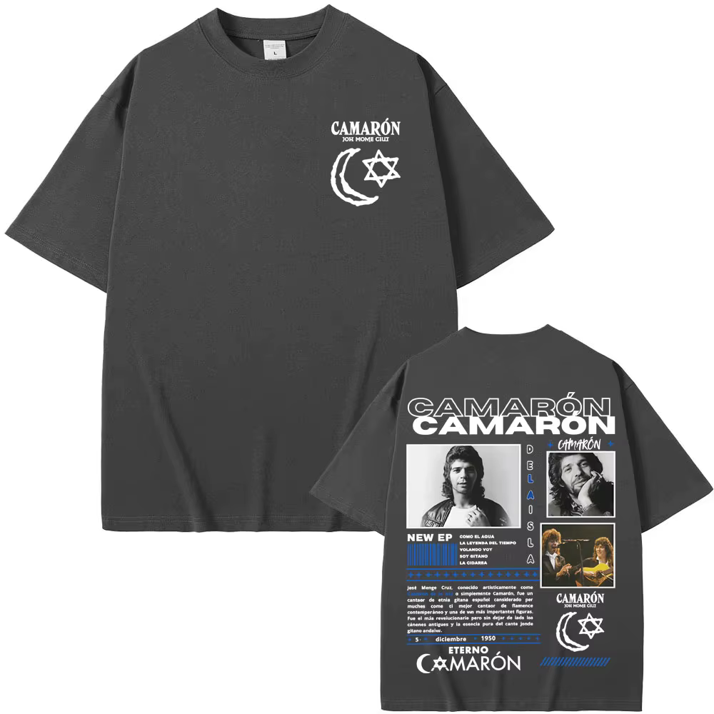 Groupe de Rock Camaron Delaisla Tour 2025 T-shirt graphique hommes femmes décontracté coton haute qualité T-shirts
