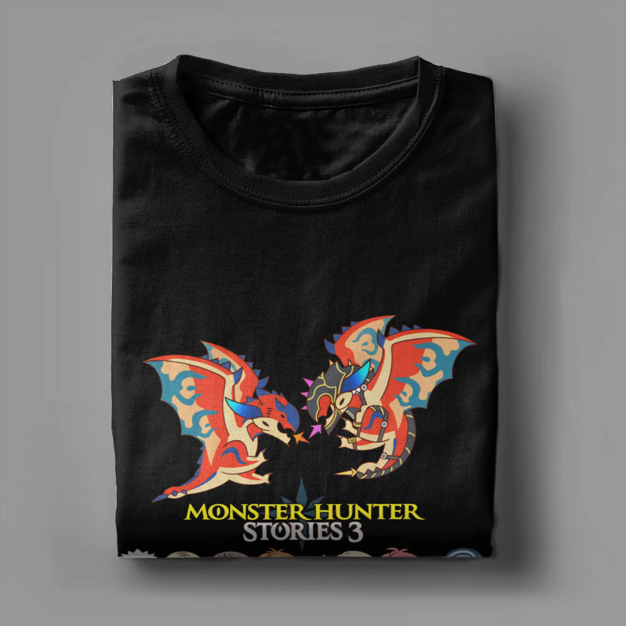 Monster Hunter Stories 3 T-shirt de plage populaire en pur coton à col rond