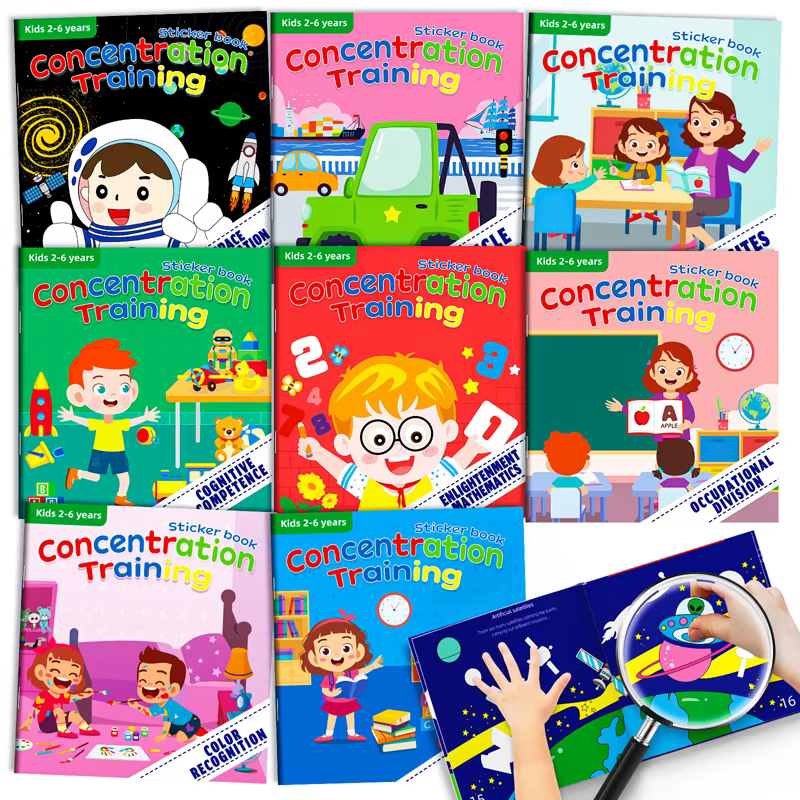Jouets Montessori, autocollants de dessin animé