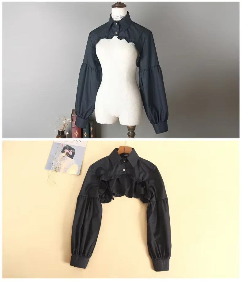 T-shirt manches longues bouffantes pour femmes