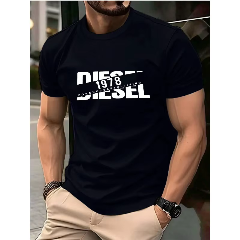 T-shirt à manches courtes et col rond pour homme