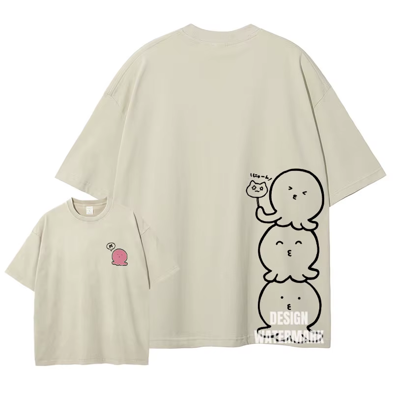 Bandai Anime Shizuka T-shirts Vintage lavé Takopii No Genzai T-shirt Manga Takopis Original Sin