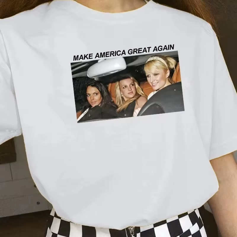 Nouveau t-shirt Britney « Make America Great Again » rétro pour femme