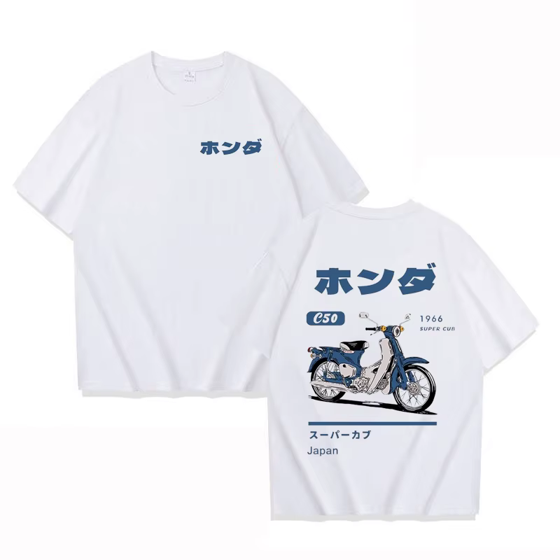 T-shirt tendance rétro d'été avec imprimé dessin animé voiture