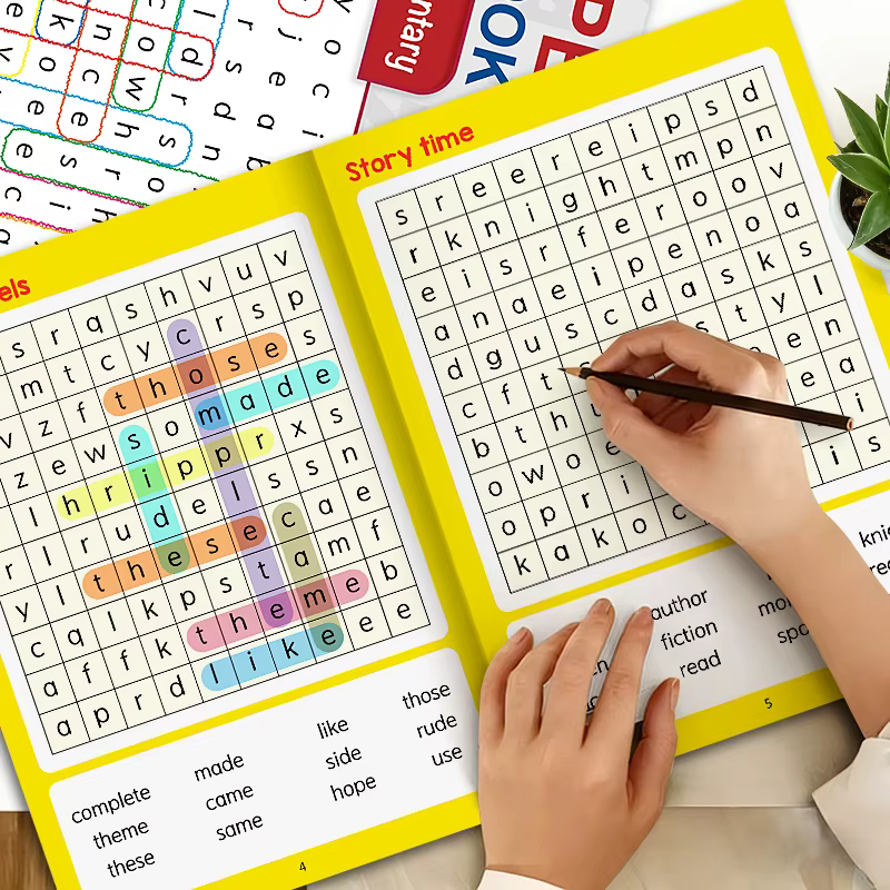 Cahier d'exercices amusants de recherche de mots