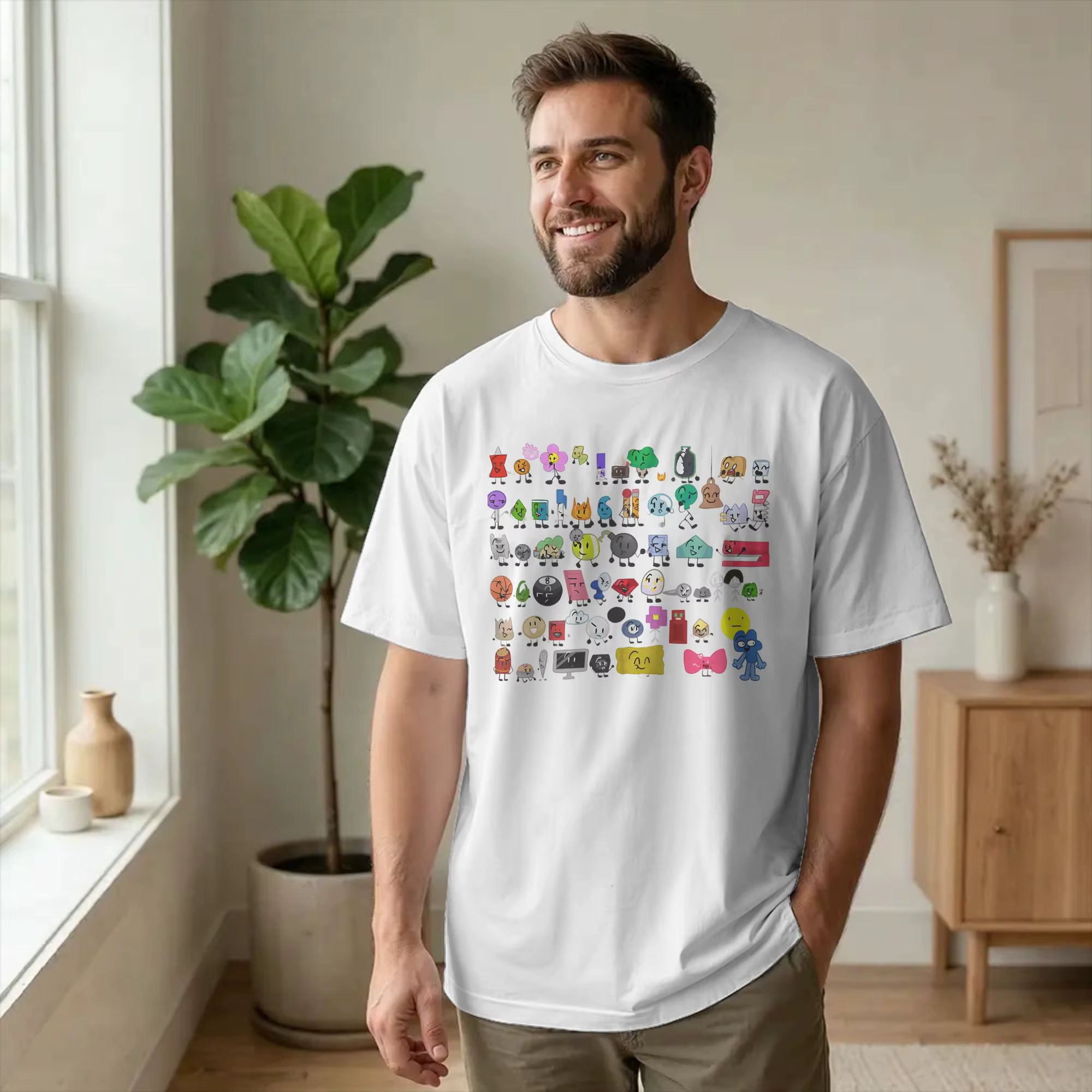 Loisirs BFDI bataille pour Dream Island T-Shirts hommes col rond coton