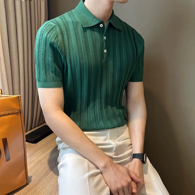 Polo Jacquard pour hommes