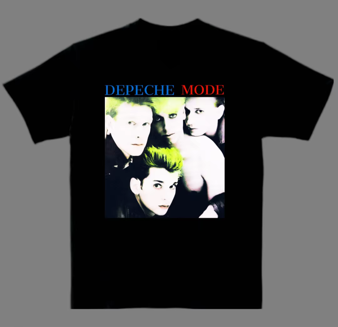 T-shirt graphique Art Black Electronic Combination Depeche Mode Band 100% coton pour hommes et femmes