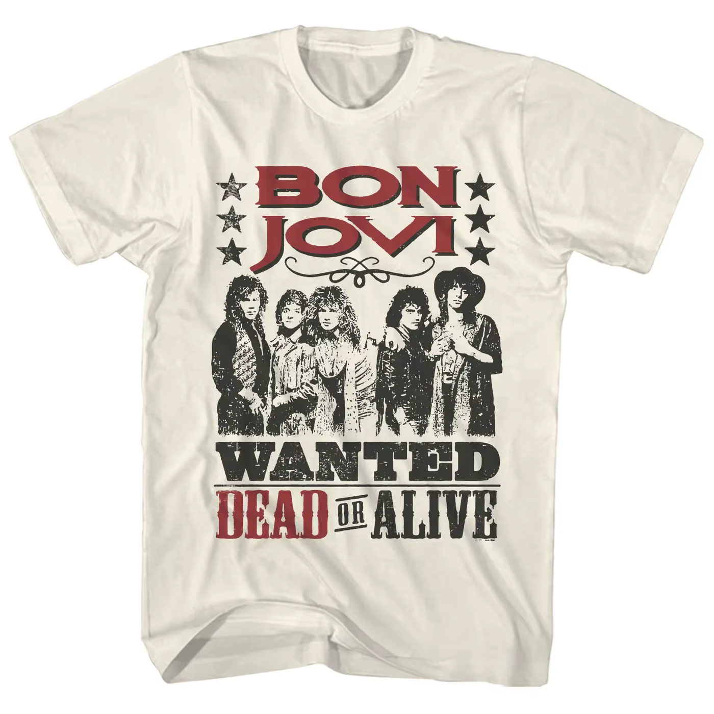 Bon Jovi T-Shirt recherché mort ou vivant Bon