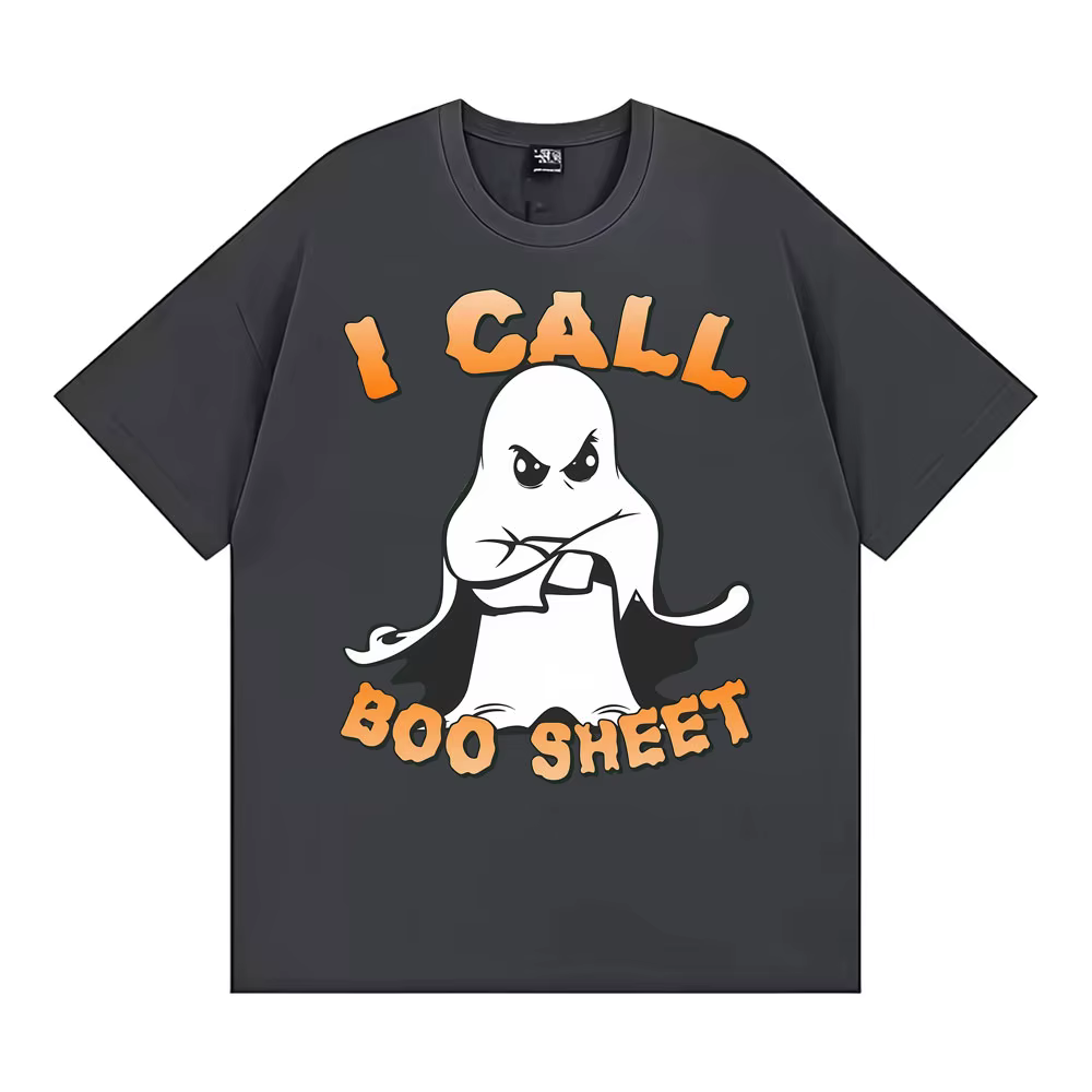 T-shirts graphiques amusants Halloween 'I Call Boo Sheet Ghost' pour hommes et femmes