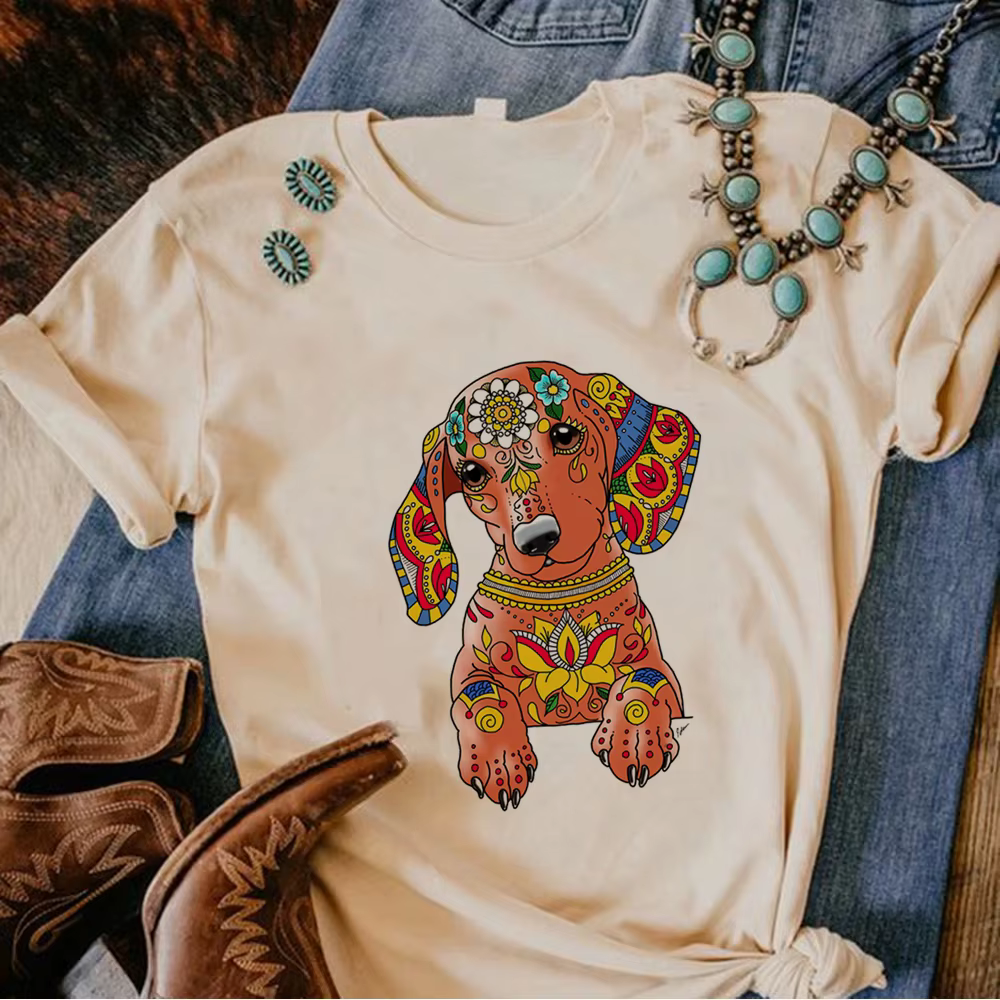 T-shirt de Teckel pour Femme