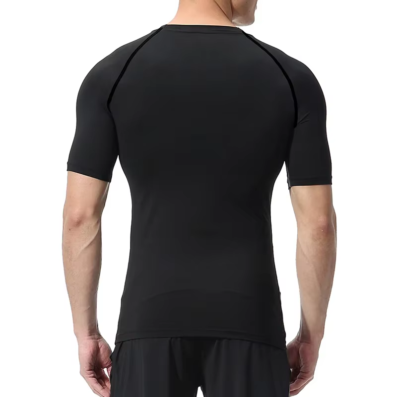 Chauve-souris graphique Compression t-shirts chemises hommes à manches courtes anti-éruption gymnastique entraînement course t-shirt été athlétique séchage rapide hauts mâle
