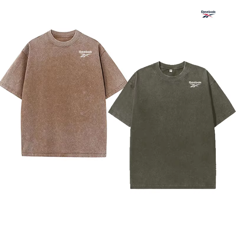 T-shirt sportif à manches courtes et col rond rétro de la marque Reebok