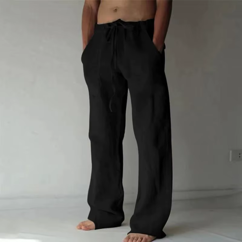 Pantalon Long en coton et lin pour hommes