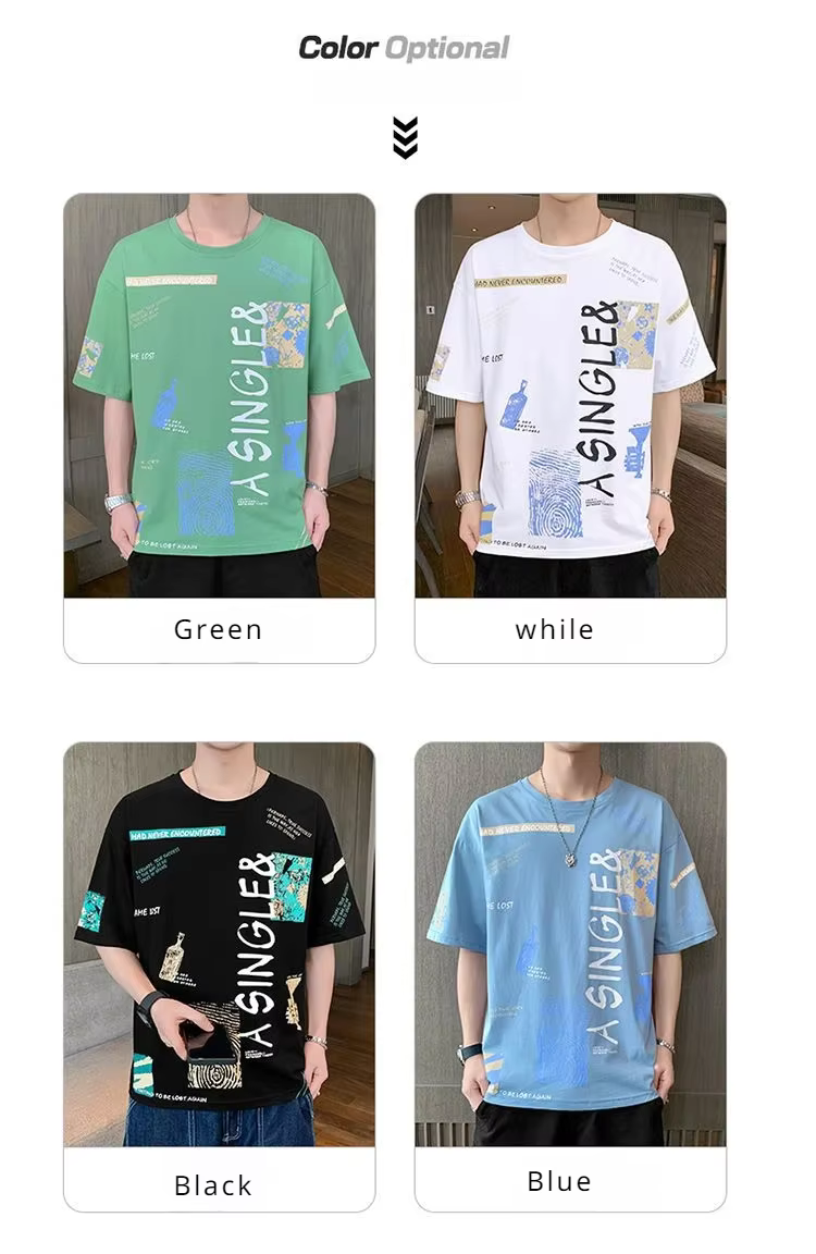 T-Shirt à Col Ras du Cou pour Homme