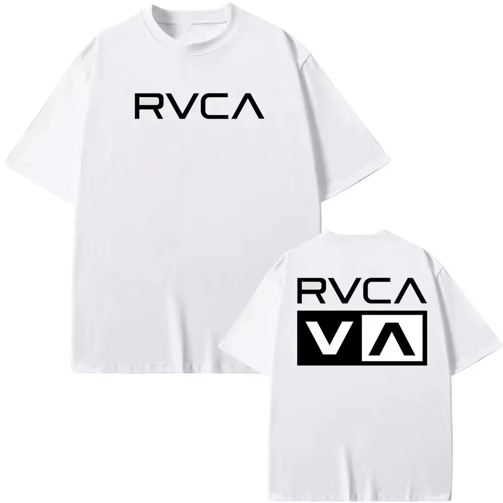 T-shirt RVCA noir en coton pour l'été