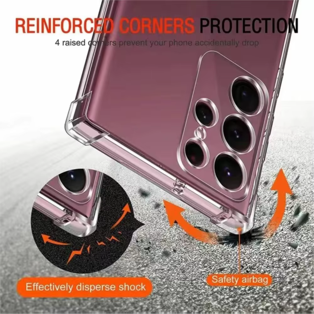Étui antichoc épais Transparent pour Samsung Galaxy S26 étui Ultra Transparent S26 bord couverture S 26 Plus étuis en TPU souple