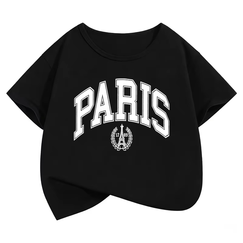 T-shirts amusants au design parisien pour enfants