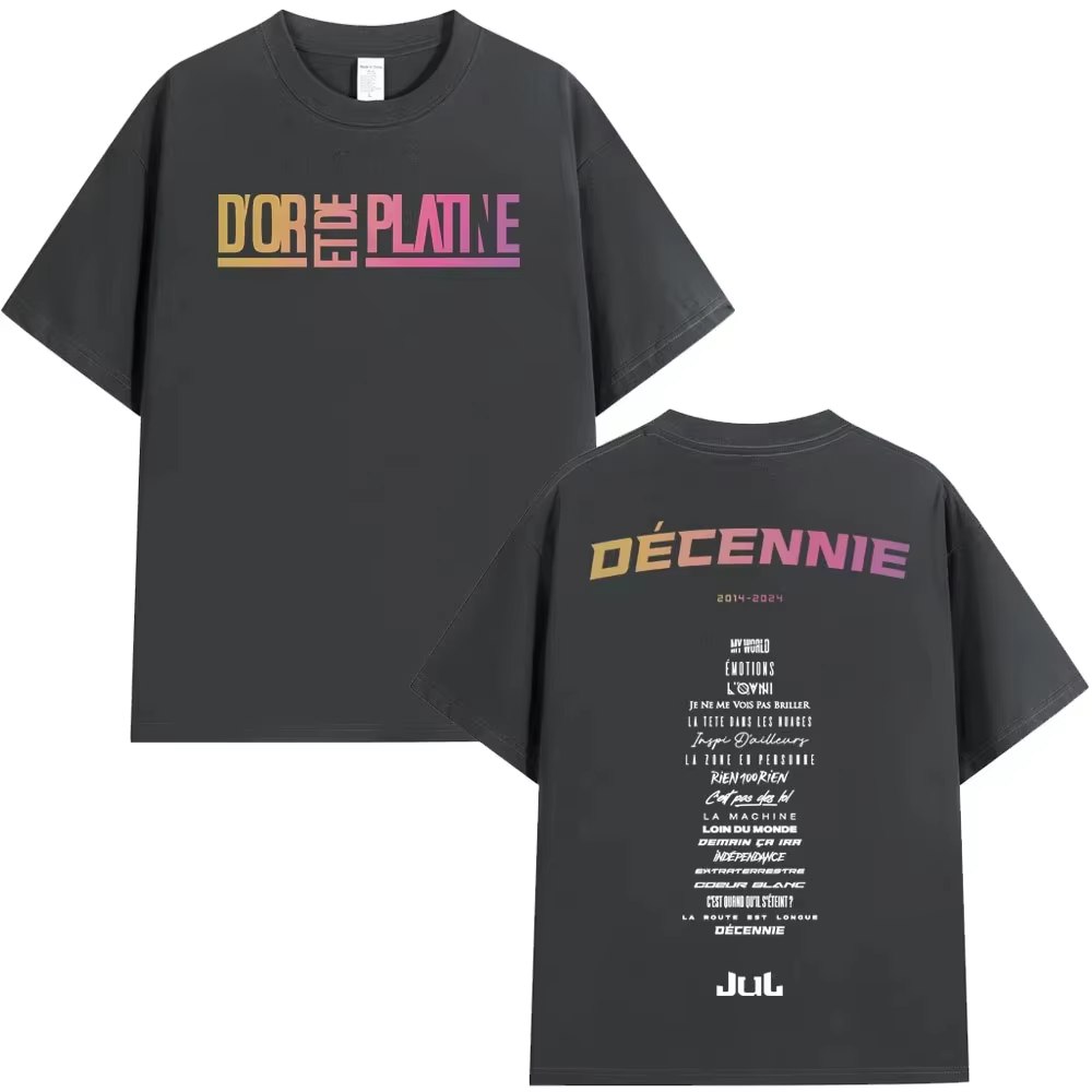 Rappeur Jul graphique T-shirt hommes femmes vêtements mode Hip Hop T-shirts décontracté haute qualité coton à manches