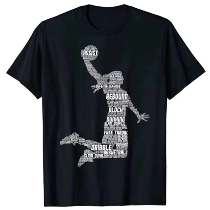 T-shirt graphique de basket-ball pour filles et femmes