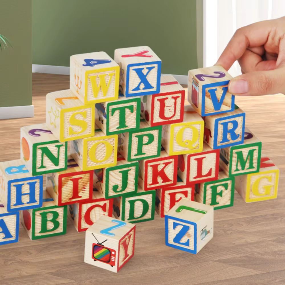 Blocs de construction en bois pour apprentissage Cognitif