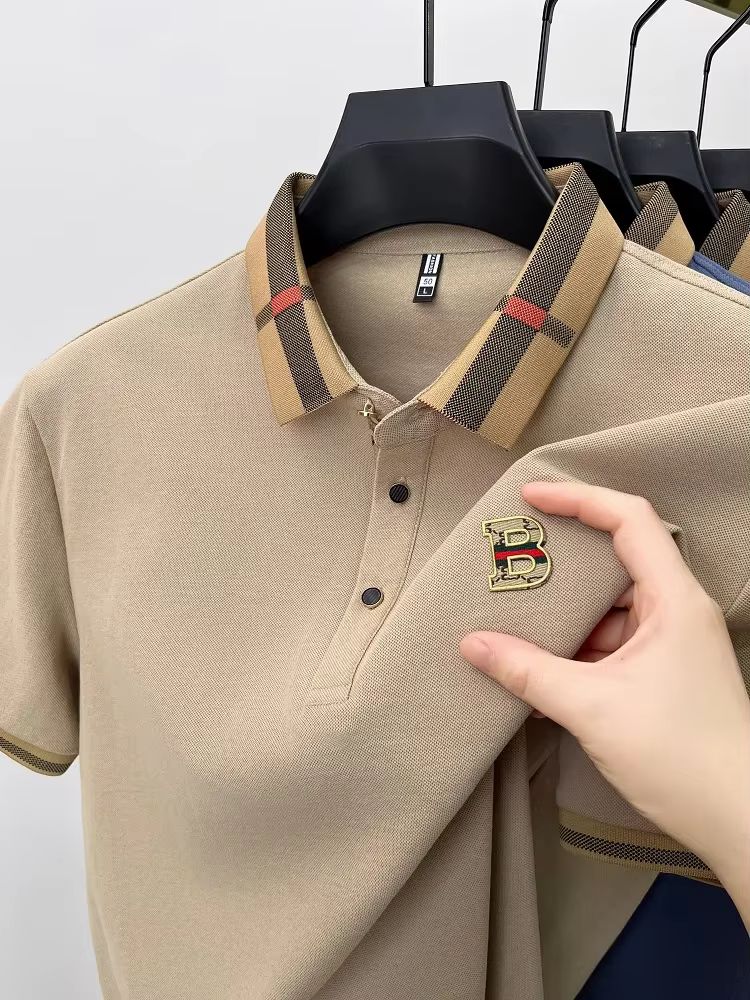 Polo à manches courtes de marque de luxe pour hommes