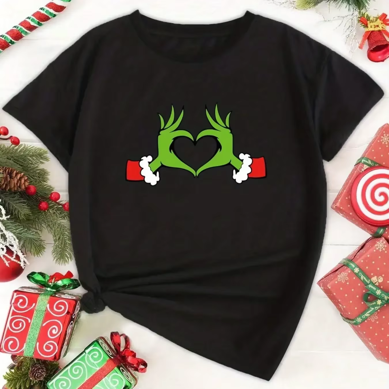 T-shirt de Noël décontracté pour femme