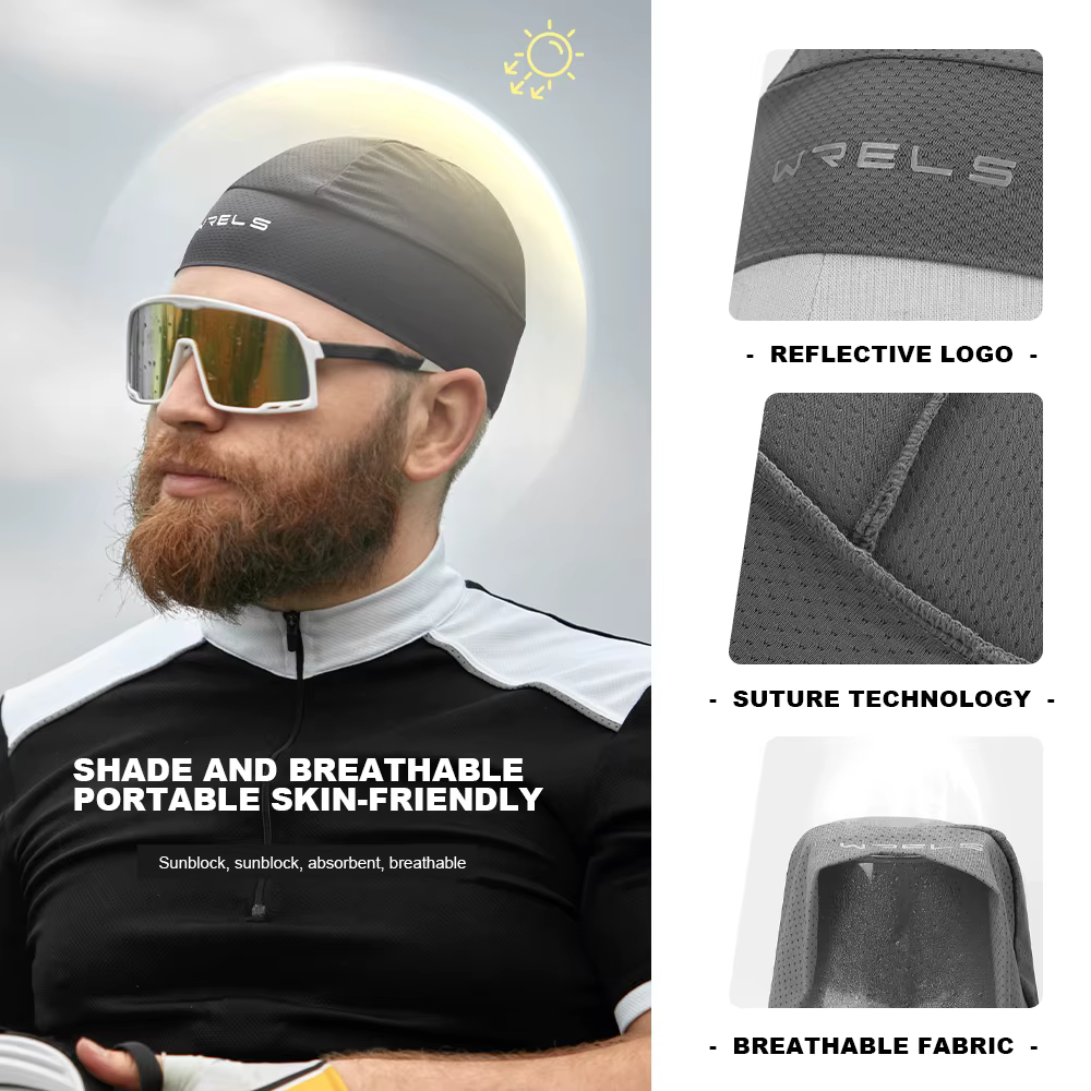 Casquette de cyclisme respirante évacuant l'humidité, pour course à pied, randonnée, moto, élastique, absorbante, séchage rapide, sous les casques, chapeau fin