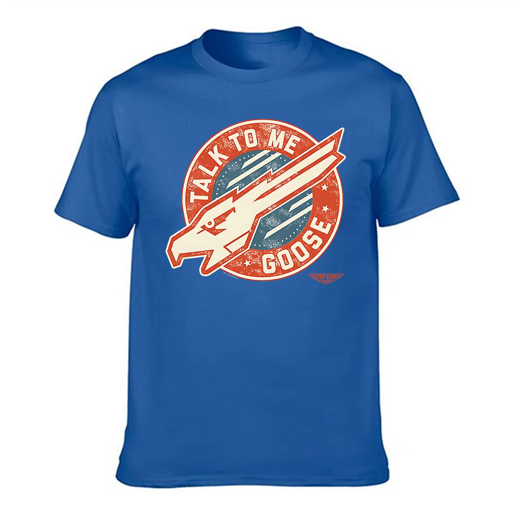 T-shirt en coton pour homme avec motif Top Gun Maverick Talk To Me Goose