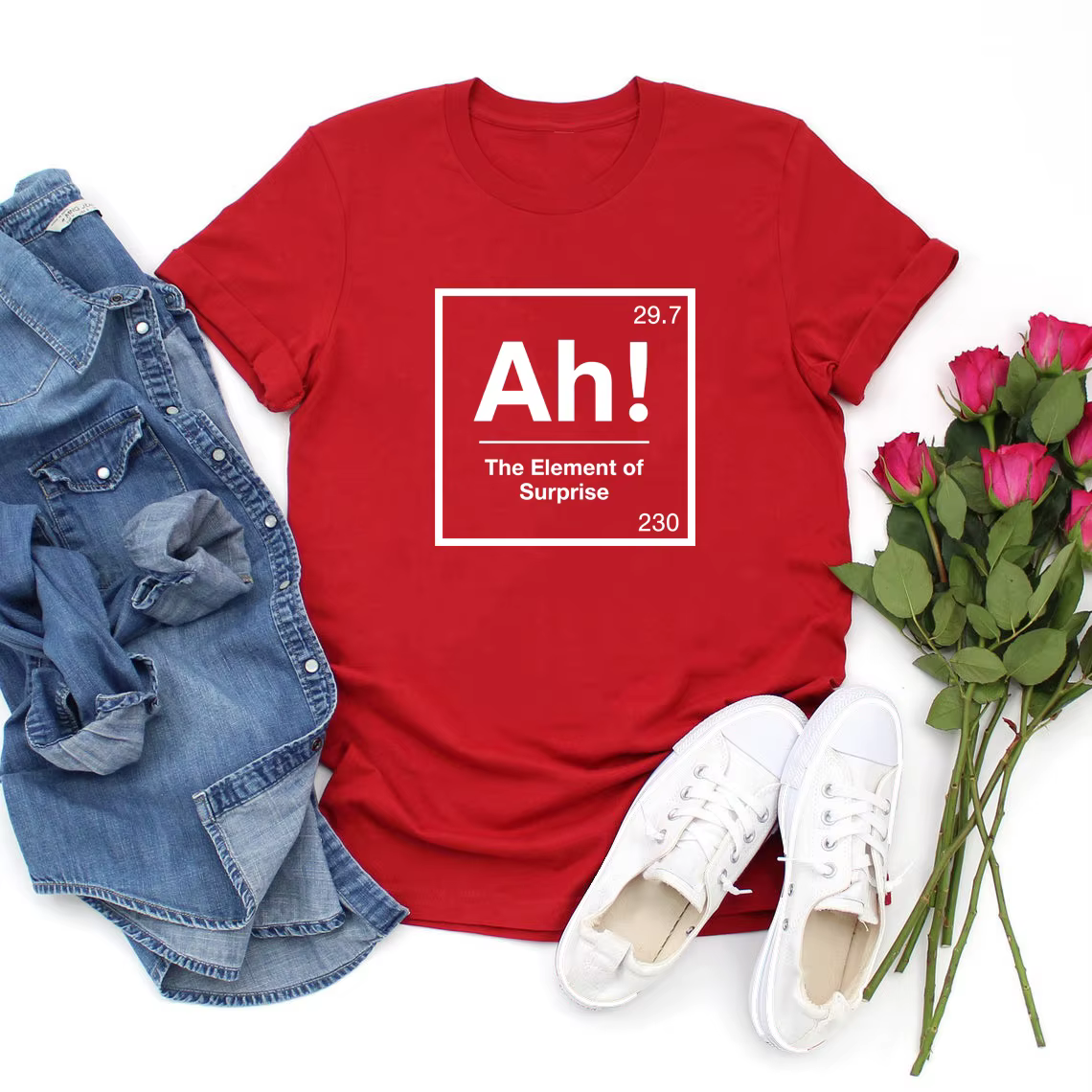 T-shirt « Ah l'élément de la surprise » – Projet Hail Mary – Blague de chimie
