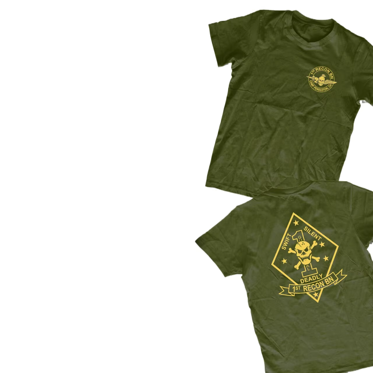 Camp Pendleton, CA. US Marine Corps 1er bataillon de reconnaissance T-Shirt 100% coton col rond manches courtes été