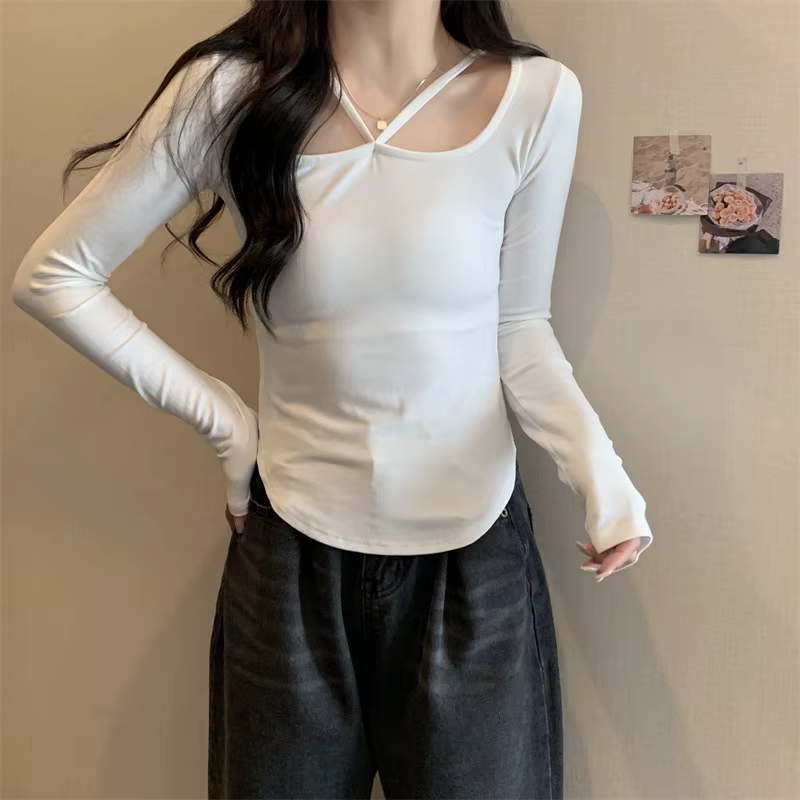 T-shirt court pour femmes en automne