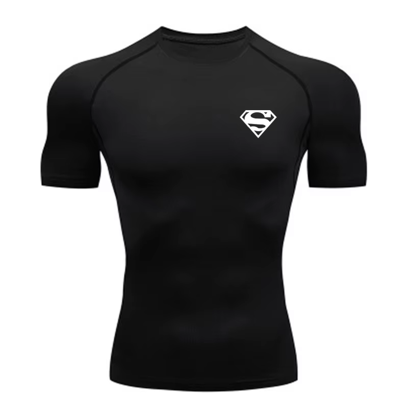 T-shirt de compression homme 2026 à manches courtes – Maillot de sport fitness