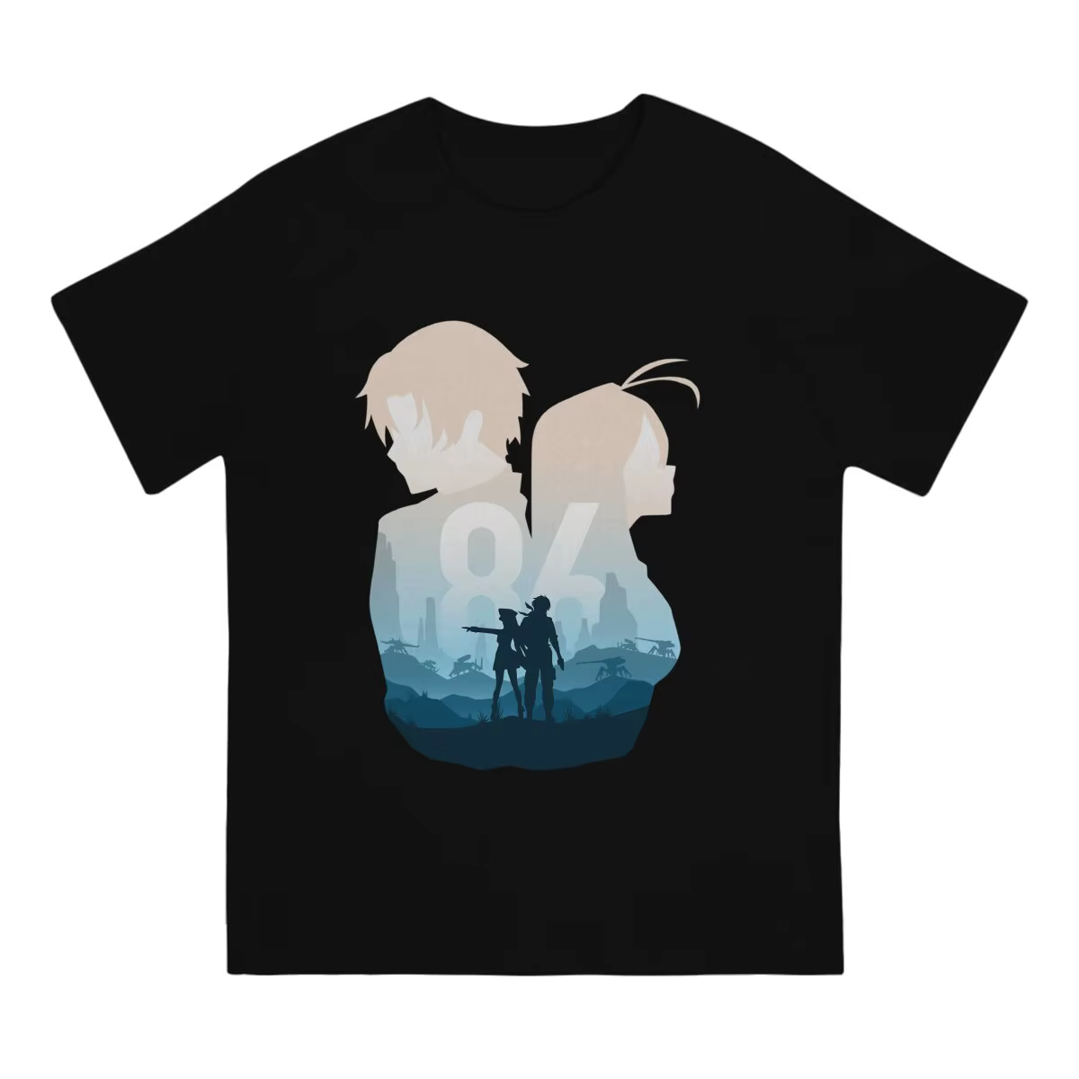 T-Shirt à Manches Courtes et Col Ras du Cou en Coton pour Homme