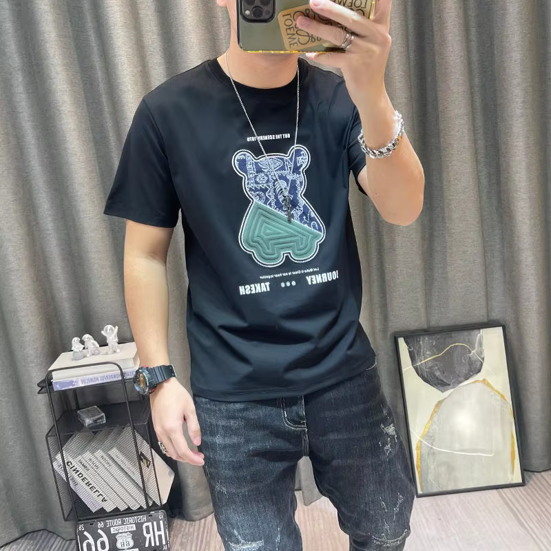 Top T-shirt imprimé Alphabet pour homme, Streetwear, mode, Cool, uni, coton Xl